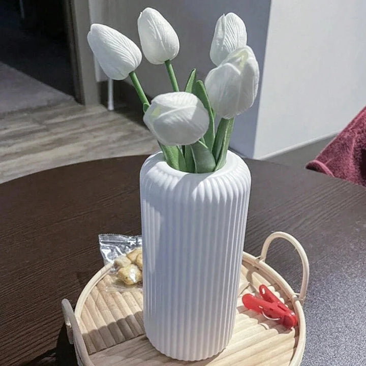 Striped Ceramic Type Flower Vase