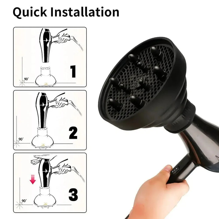 Silicone diffuser for hair dryer