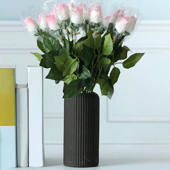 Striped Ceramic Type Flower Vase