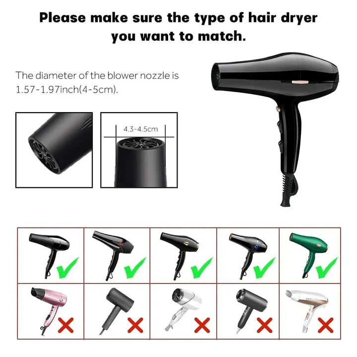 Silicone diffuser for hair dryer