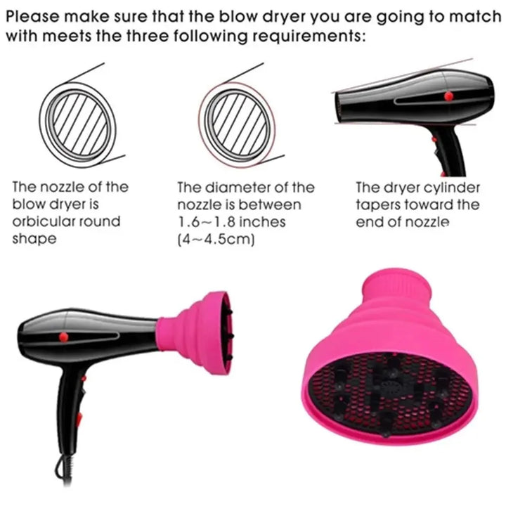 Silicone diffuser for hair dryer